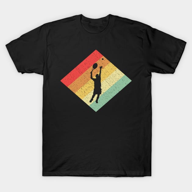 Retro Vintage 80s Tennis Gift For Tennis Players T-Shirt by OceanRadar